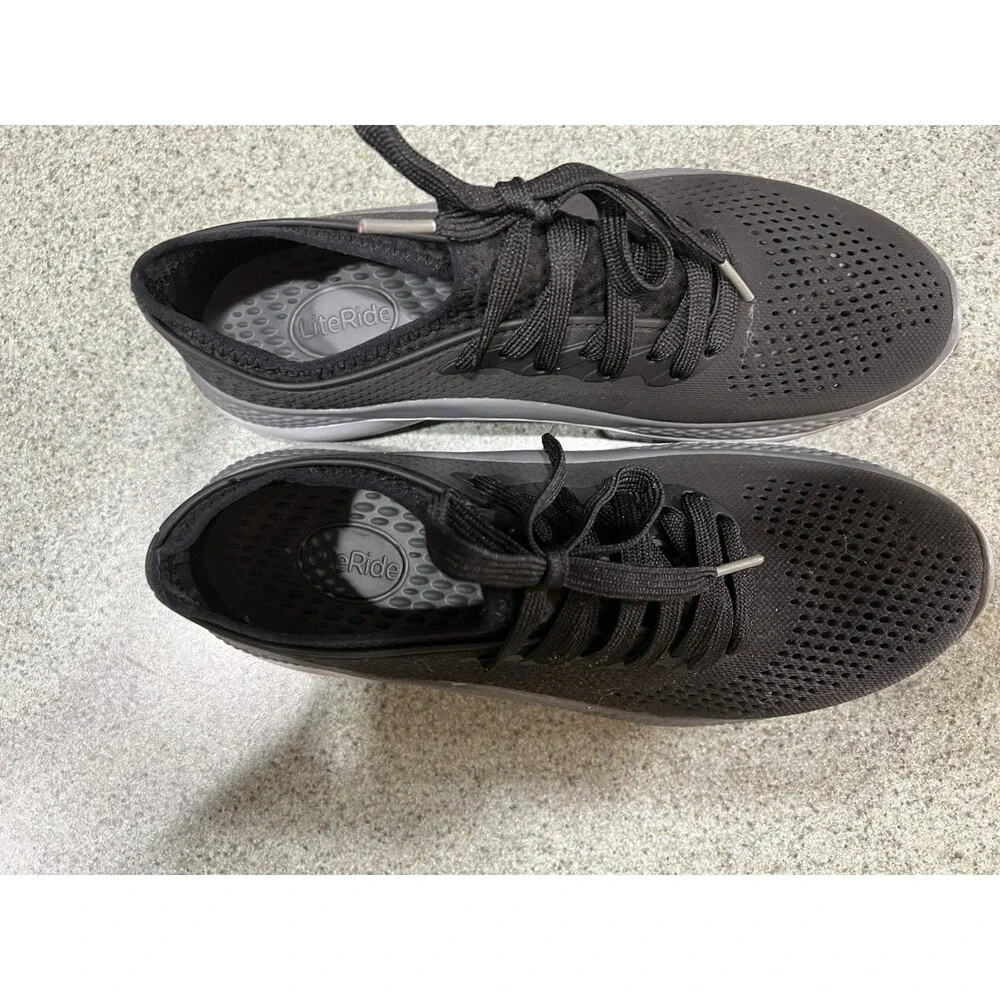 CROCS LiteRide 360 Pacer Black Sneaker Lace-up Waterproof Casual 10